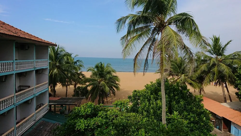 The beautiful Negombo beach right outside the hotel